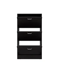 Crocker Shoe Rack, 3 Doors, Shelves, White