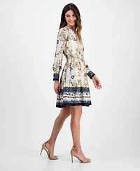 Anne Klein Petite Tiered Floral-Print Dress