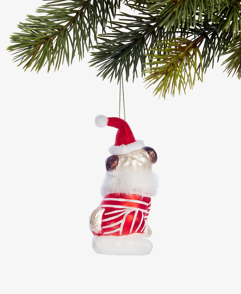 Holiday Lane Pets Santa Pug Ornament, Macy's Exclusive