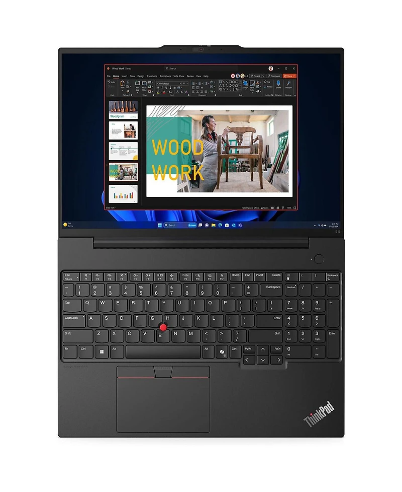 Lenovo ThinkPad E16 Gen 2 16" Wuxga Laptop, Amd Ryzen 5 7535U 2.9GHz, 8GB Ram, 256GB Ssd, Windows 11 Pro, Black
