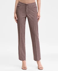 Anne Klein Women's Bootcut Houndstooth-Print Pants