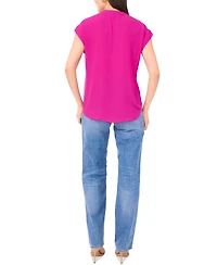 Vince Camuto Women's V-Neck Short-Sleeve Pullover Top