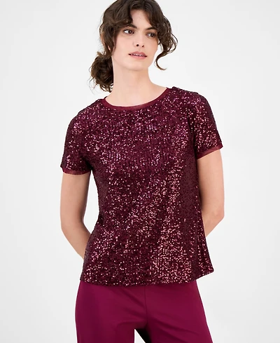 Anne Klein Women's Sequined T-Shirt