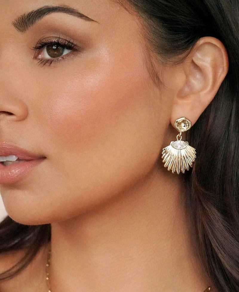 Ettika Santorini Shell Drop Earrings