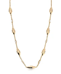Ettika Oval Dome Baguette Crystal Chain Necklace