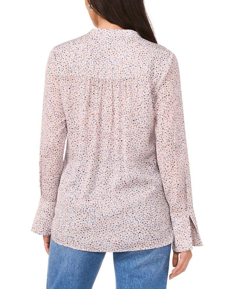 Vince Camuto Women's V-Neck Long-Bell-Sleeve Top