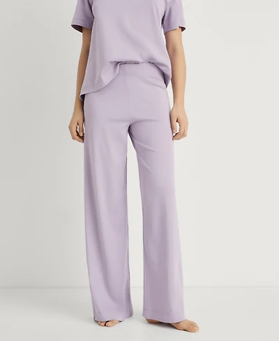 Mango Women's Plain Cotton Pajama Pants