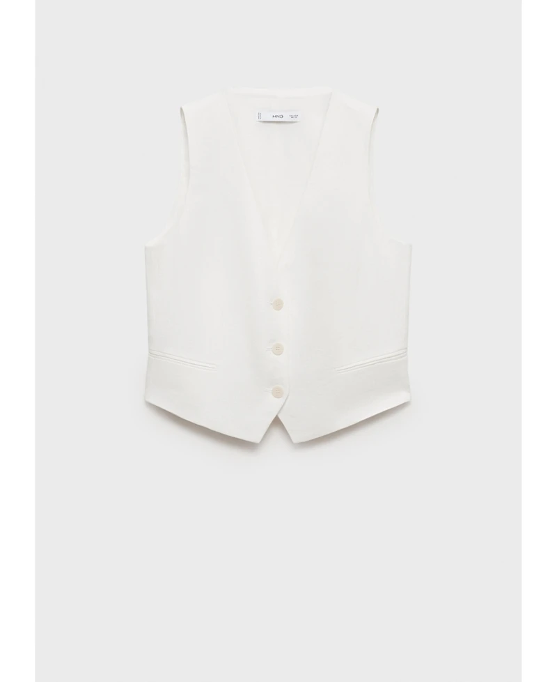 Mango Women's Linen Suit Vest