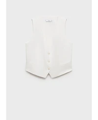 Mango Women's Linen Suit Vest