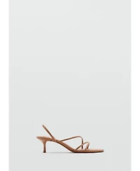 Mango Women's Animal Print Strap Heel Sandals