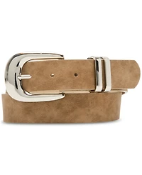 Steve Madden 1.33" Faux-Nubuck Belt