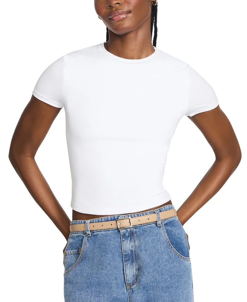 Steve Madden Textured Faux-Leather Belts, Set of 3