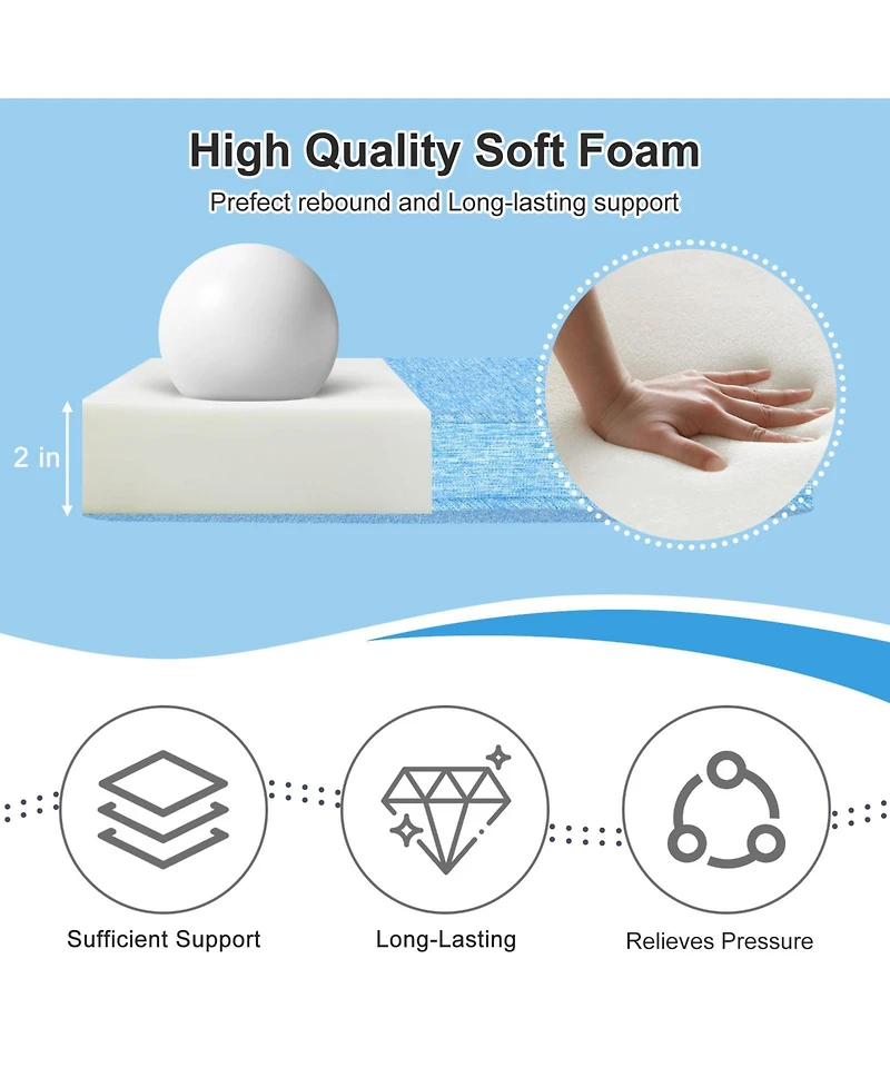 Aoodor Outdoor Dining Chair Cushions Set of 4, Waterproof Patio Furniture Seat Cushions, Pads with Ties, 18 x 19 inch