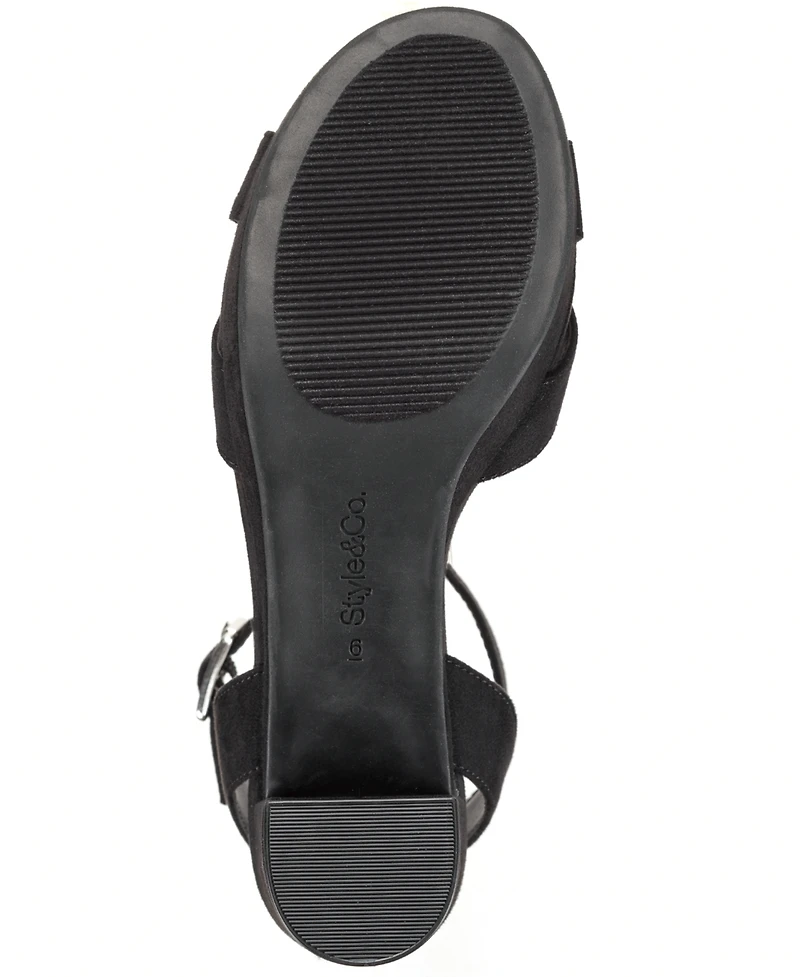 Style & Co Women's Shannonn Block-Heel Dress Sandals, Exclusively at Macy's
