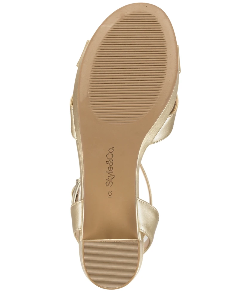 Style & Co Women's Shannonn Block-Heel Dress Sandals, Exclusively at Macy's