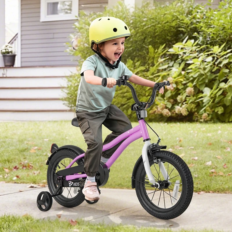 Kids Bicycle with Dual Brakes Training Wheels for Beginner Riders