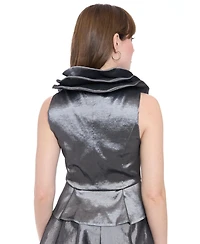 Muse Women's Triple-Collar Sleeveless Top