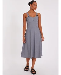 Quiz Women's Gingham Strappy Midi Dress