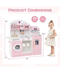 Kids Kitchen Set with Coffee Maker & Accessories Fun Pretend Play Toy for Children