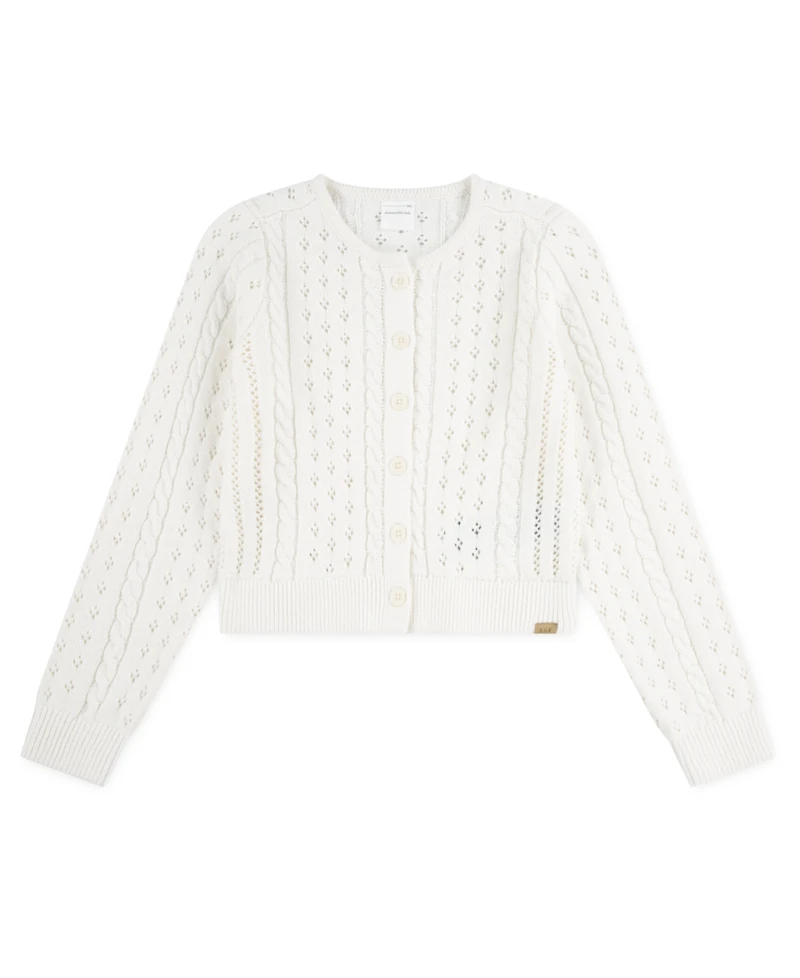 abercrombie kids Girls Cropped Cable Cardigan Sweater
