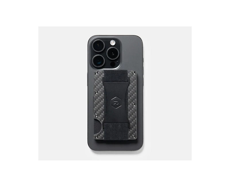 The Ridge Men's Ridge Wallet For Magsafe - Carbon Fiber 3k - Cash Strap