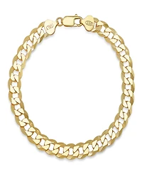 Steeltime Unisex Silver Diamond Cut Curb Link Bracelet