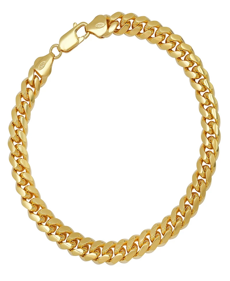 Steeltime Unisex Sterling Silver Cuban Link Chain Bracelet