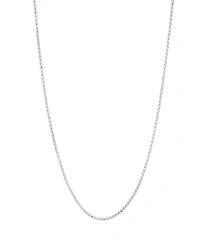 Steeltime Unisex Sterling Silver Box Chain Necklace
