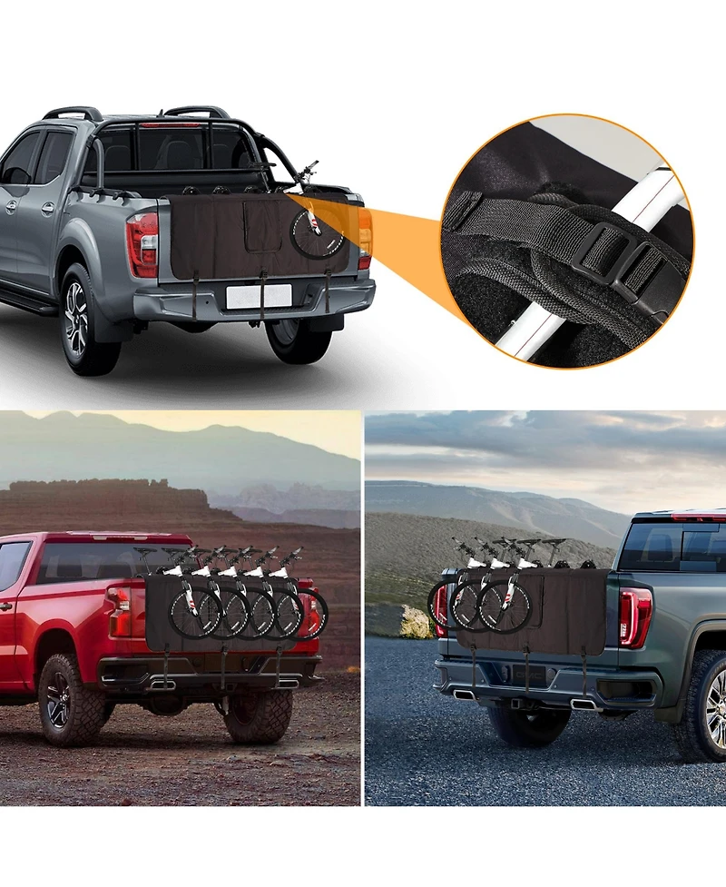 Lugo Full Size 52" Heavy-Duty Size Truck Tailgate Bike Pad, Black