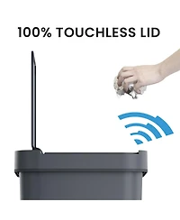 iTouchless Prime 13.2 Gallon Plastic Sensor Trash Can, Durable Dent-Proof Construction, Slim and Space-Saving Automatic Bin