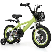 Kids Adjustable Bike with Detachable Training Wheels Safe and Fun Bicycle for Ages 4-8 Years Old