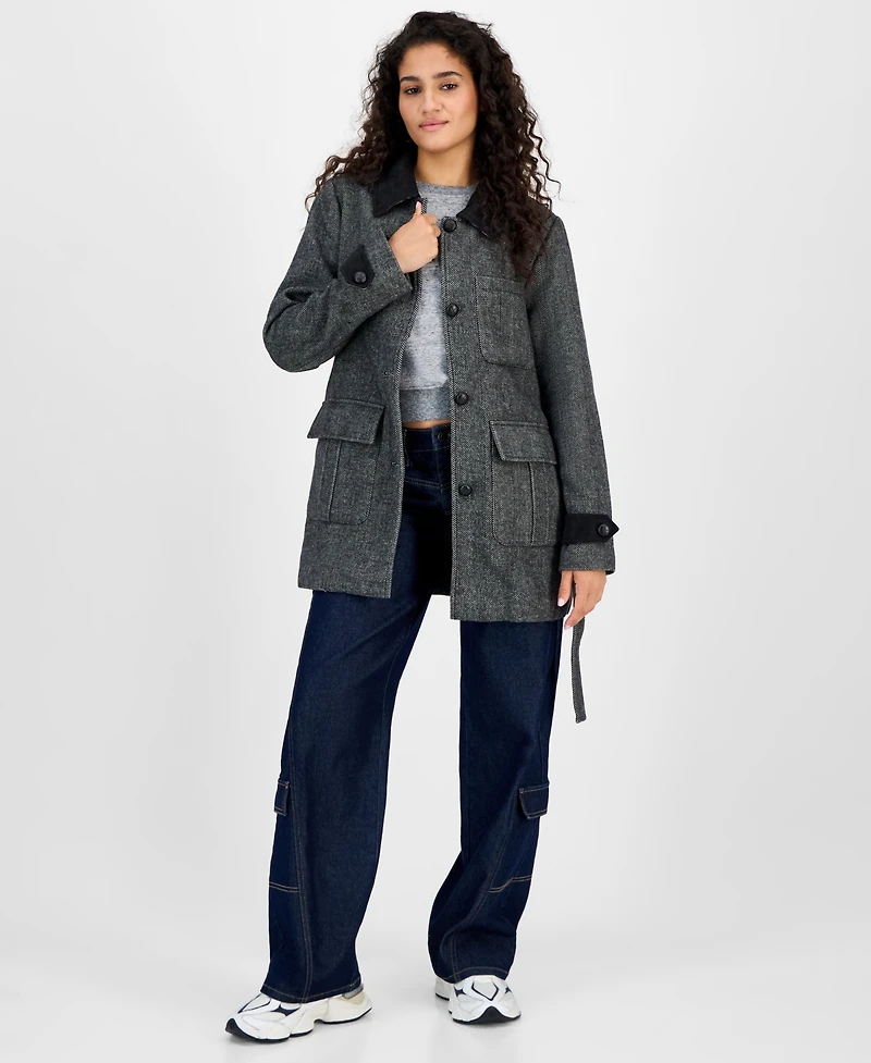 Steve Madden Women's Belted Single-Breasted Jacket