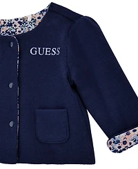 Guess Baby Girls 3-Piece Reversible Jacket, Short Sleeve Bodysuit and Pants Set
