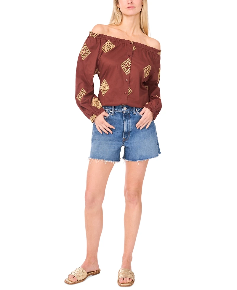 Vince Camuto Women's Cotton Off-The-Shoulder Blouse