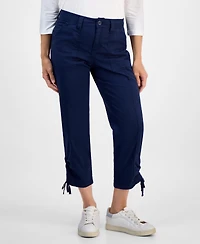 Style & Co Petite Mid-Rise Tie-Hem Capri Pants, Exclusively at Macy's