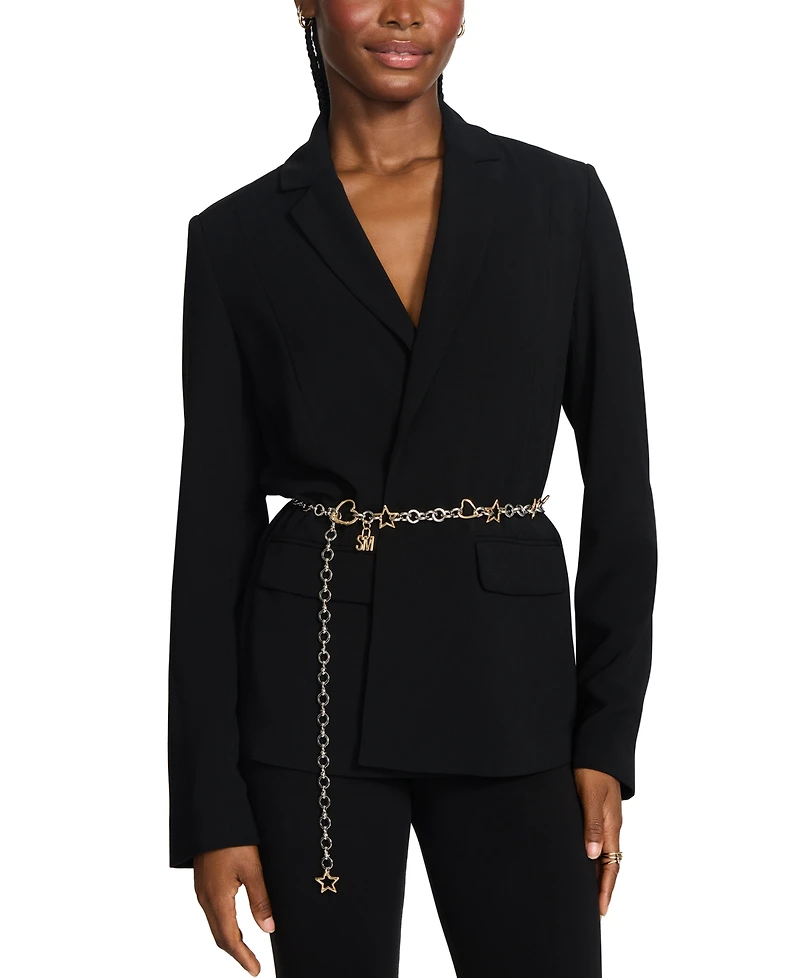 Steve Madden Heart & Star Ring Chain Belt