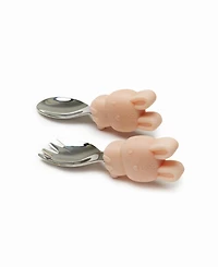 Loulou Lollipop Baby Long Sleeve Bib Learning Utensil Set