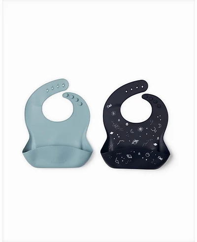 Loulou Lollipop Baby Space Print Bibs Set