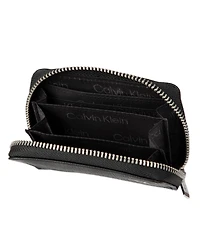 Calvin Klein Men's Rfid Textured Leather Gusset Card Case Wallet