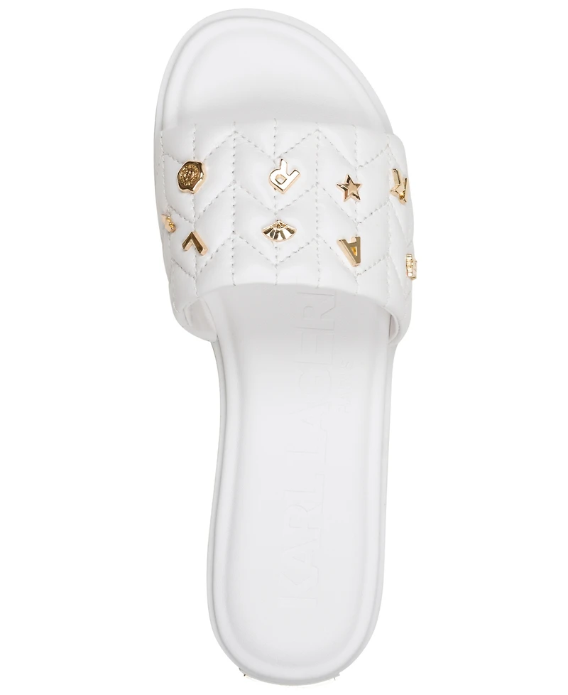Karl Lagerfeld Paris Women's Carenza Studded Slide Sandals