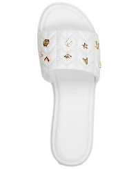 Karl Lagerfeld Paris Women's Carenza Studded Slide Sandals
