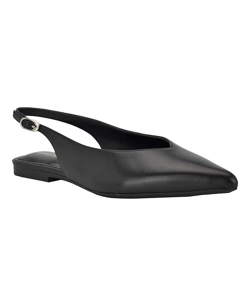 Calvin Klein Women's Galiana Pointy Toe Slingback Flats