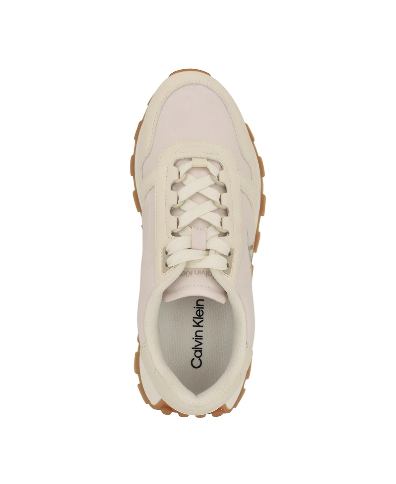 Calvin Klein Women's Taresa Logo Lace-Up Sneakers