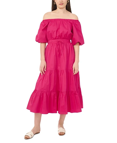 Vince Camuto Women's Off-The-Shoulder Tiered Maxi Dress