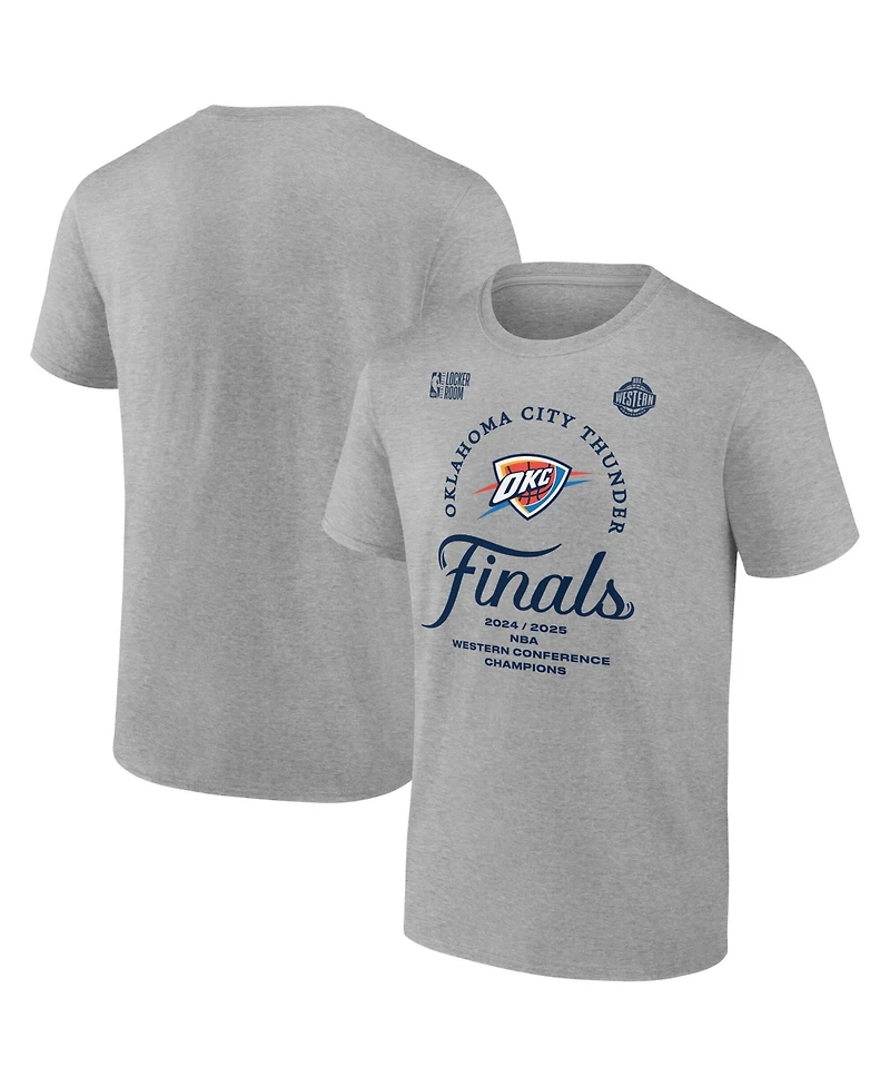 Fanatics Men's Steel Oklahoma City Thunder 2025 Nba Western Conference Champions Locker Room T-Shirt