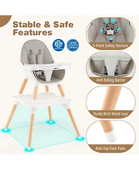 Slickblue Toddler 6 in 1 High Chair Ages 6-36 Months