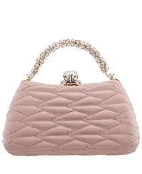Nina Quilted Minaudiere Handle Clutch Bag