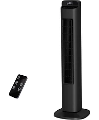 Cowsar Portable Tower Fan, 80°Oscillation Fan, with Remote Control, Standing Bladeless Fan, 5 Speeds and 3 Modes, Low Noise for Bedroom and Livin