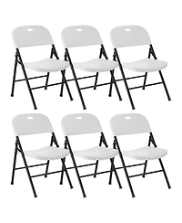 6-Pack Plastic Folding Chair Set