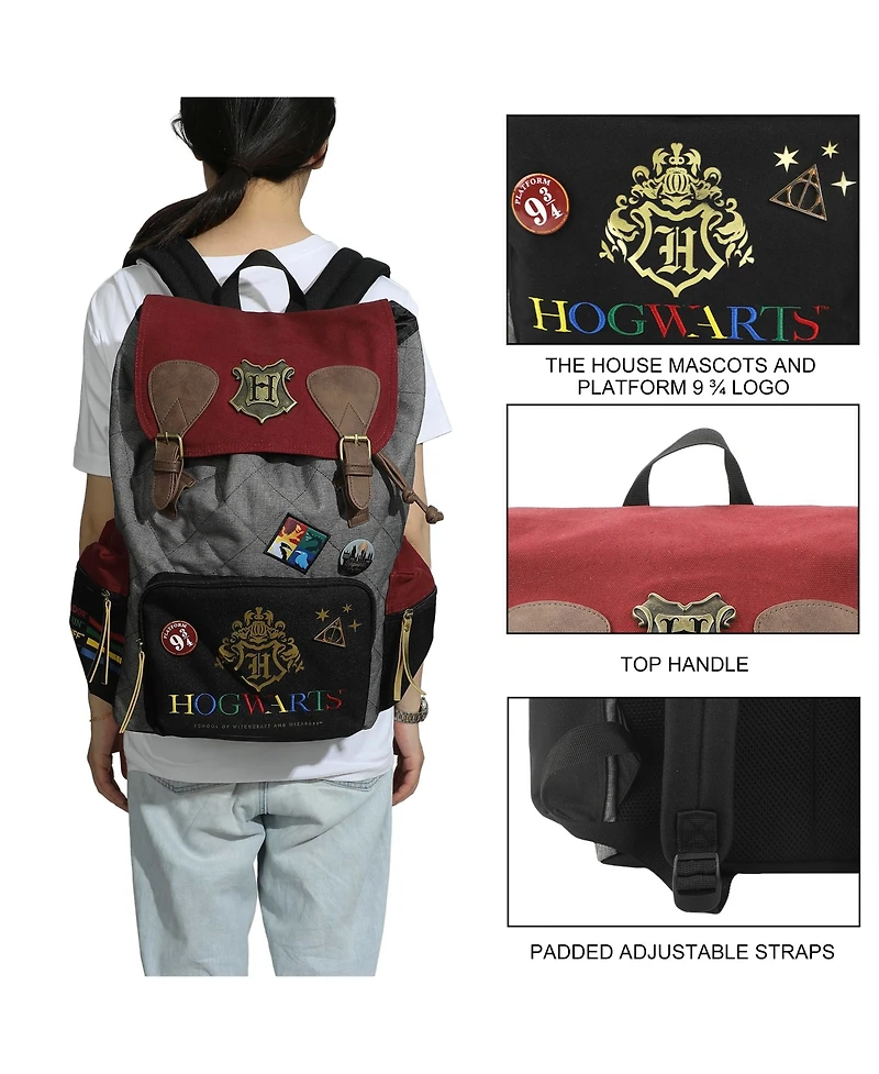 Harry Potter Hogwarts Decals 17" Rucksack Backpack